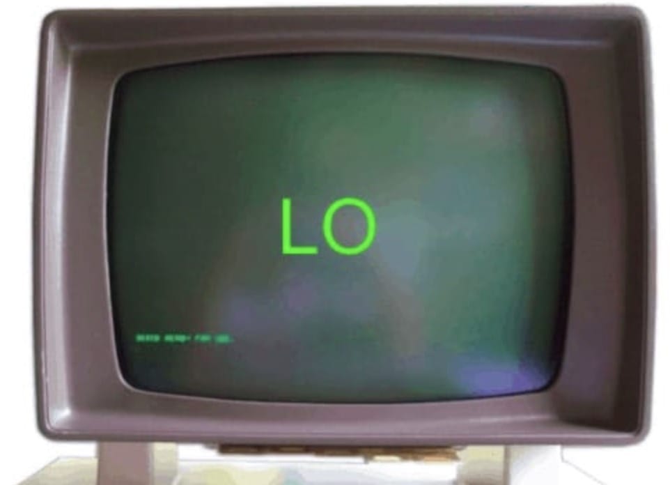 The first message sent on the internet — On October 29th, 1969 Charlie Kline sent the internet’s first message “lo.” He had attempted to write the word “login,” but the system crashed before he could type the “g.”